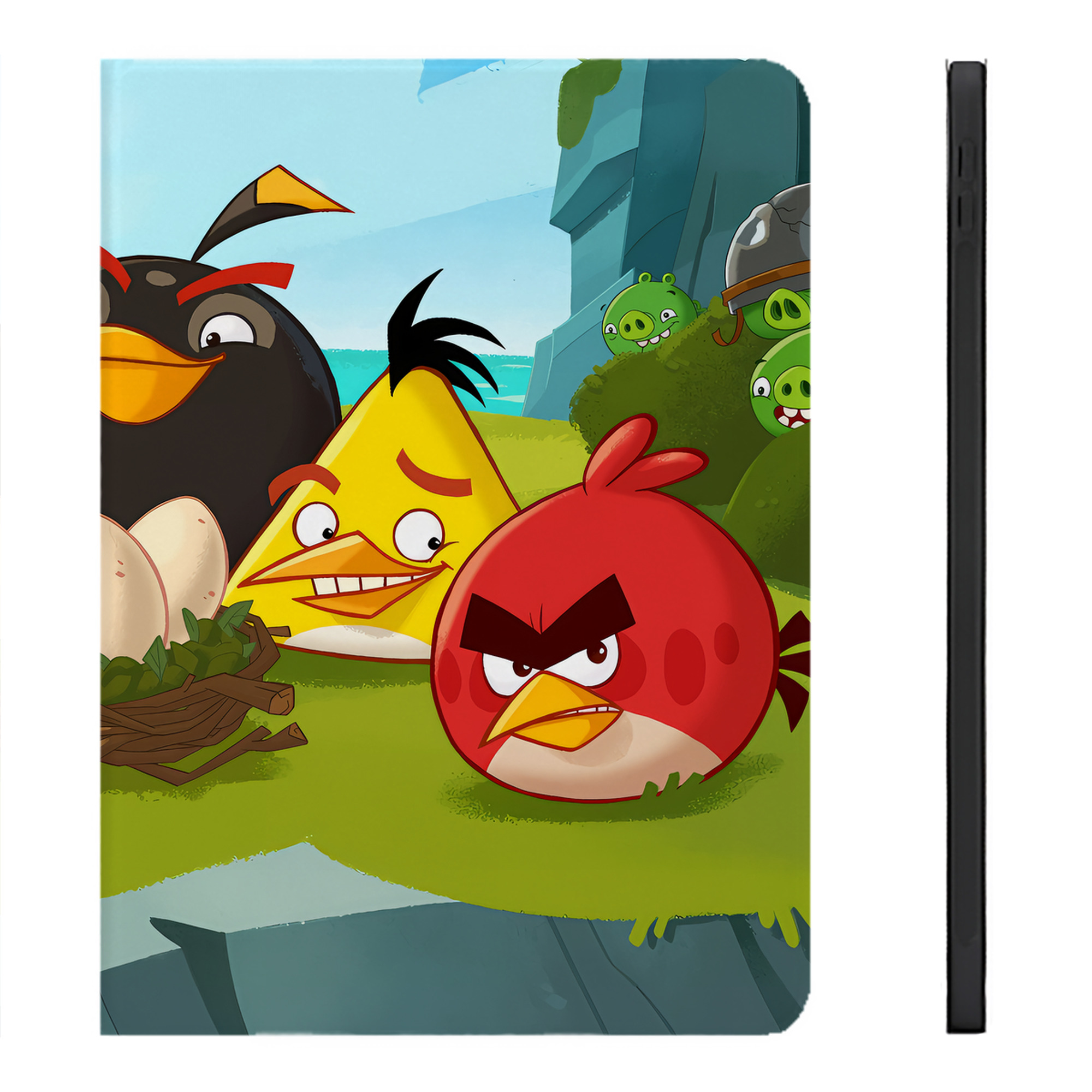 （画像用） Angry Birds アングリーバード IPadケース ペンホルダー付き ブックスタイルデザイン